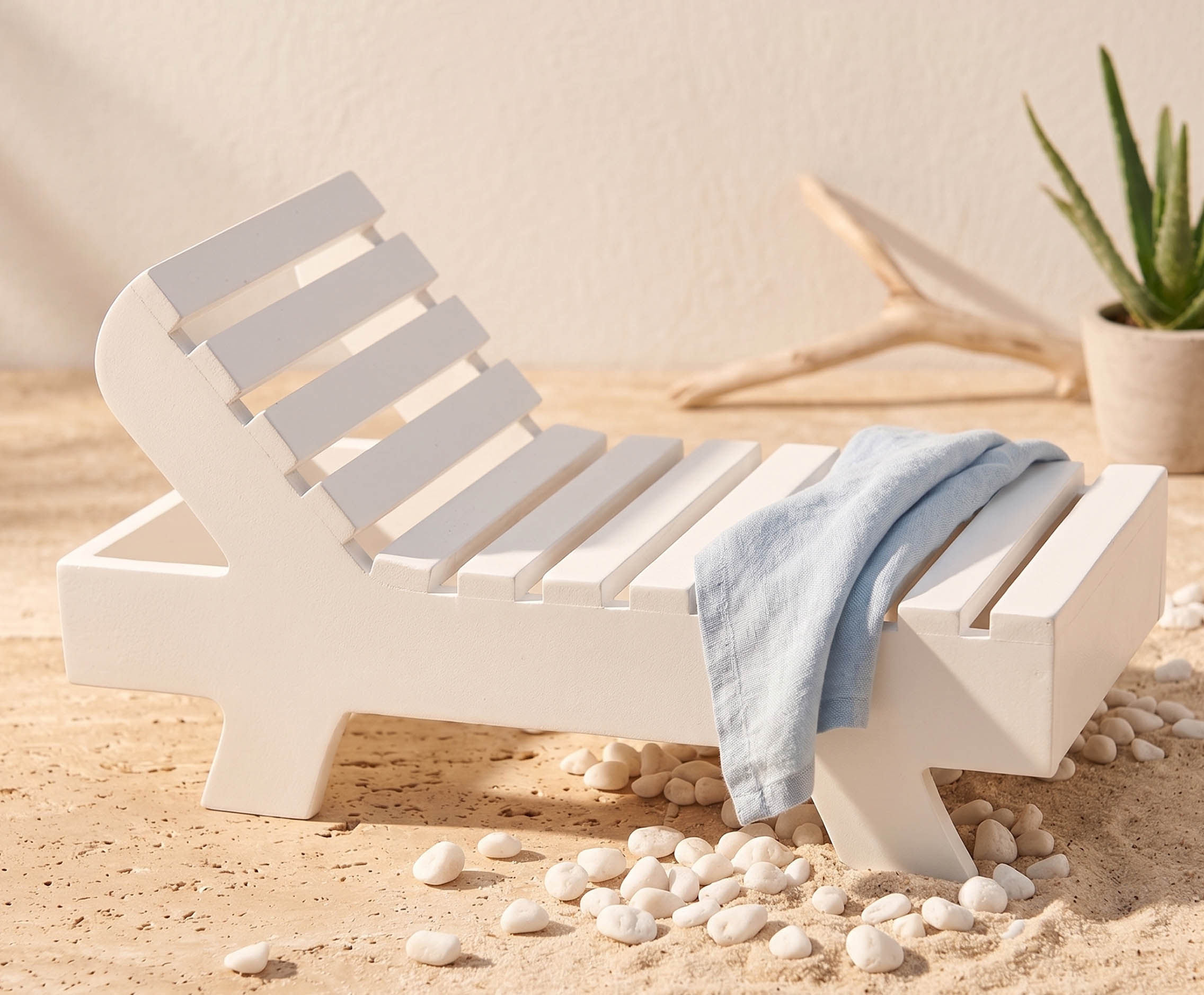 Beach Style Wooden Bench Prop for Adorable Baby Photoshoots