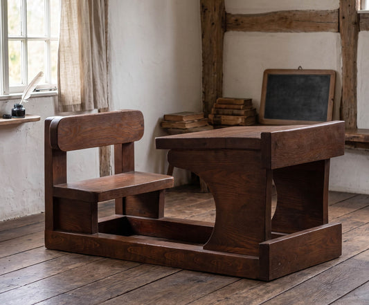 Wooden School Desk Baby Prop for Cute Classroom-Themed Photoshoots