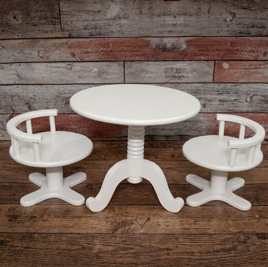 Picnic Party Table & Chair Baby Prop for Cute Tea Party Photoshoots